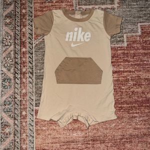 Brown and tan 12 month Nike jumpsuit